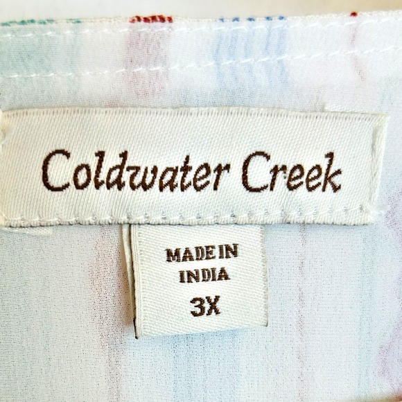 Coldwater Creek Maxi Dress 3X Sleeveless V Neck Stripe Aztec Tribal Southwestern - Picture 7 of 9